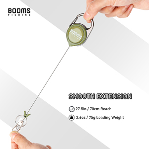 Fly balıkçılık <span class=keywords><strong>Zinger</strong></span> retraktör anahtarlık çıkarıcı kaleci anahtar RG1 geri çekilebilir makara rozet tutucu aracı urgan 2 adet paketi - Product Image 4