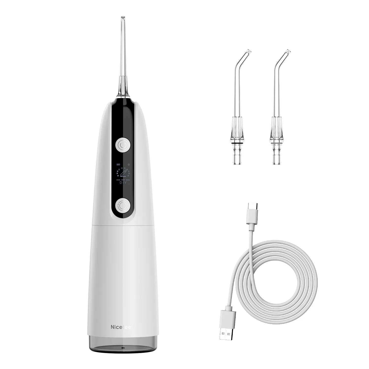 Nicefeel 5 modalità schermo OLED intelligente 300ml idropulsore portatile ricaricabile Cordless irrigatore orale dentale Water Pick