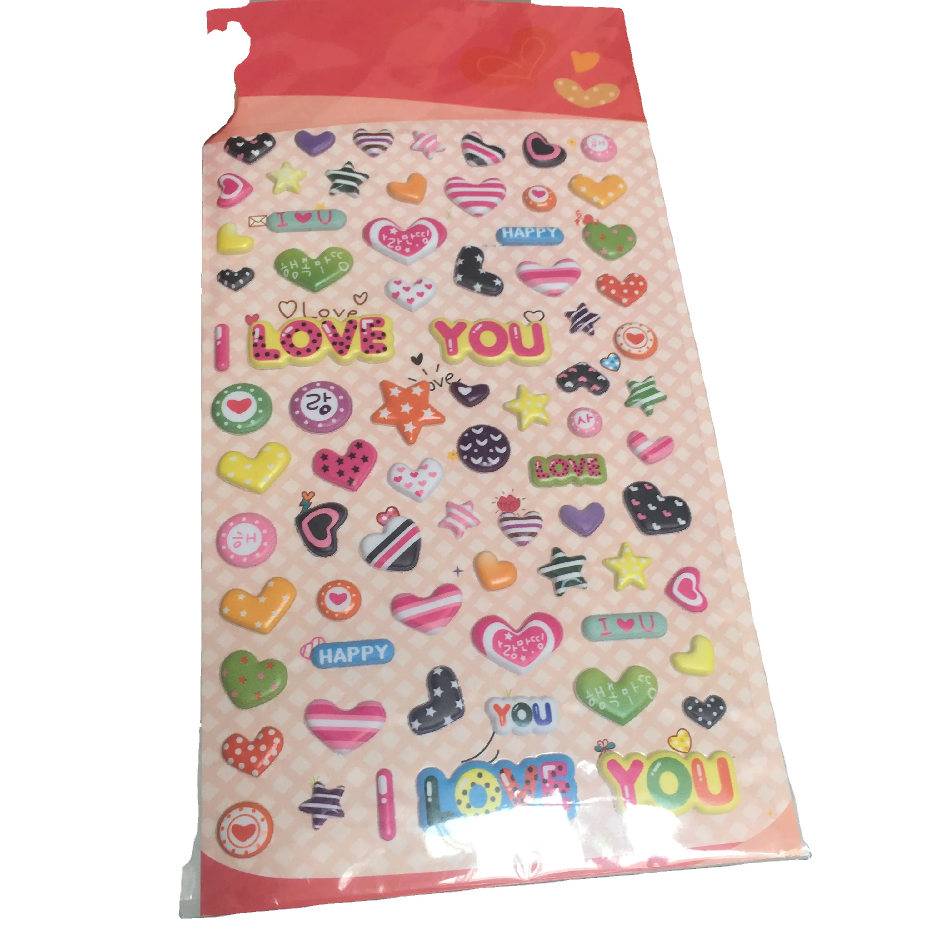 Bestseller Lovely Design Puffy Sticker Schaum aufkleber für Kinder