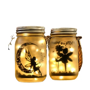 Atacado Fada Solar Mason Jar Lâmpada <span class=keywords><strong>Diy</strong></span> Vidro Fosco Jar Jardim Iluminação Fada Luz Solar Sensor De Detecção De Movimento