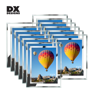 Lấp lánh nhân đôi <span class=keywords><strong>5x7</strong></span> 6x8 8x10 A4 kính khung ảnh long lanh Pha Lê Bạc khung ảnh cho đám cưới khung cho gia đình bên - Product Image 1