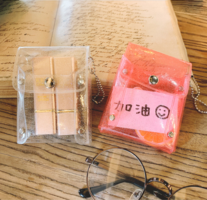 New Sequins Transparent Coin Purse Lipstick Bag Girl Kawaii Key Chain Wallet Card Holder Fashion Hasp Mini PVC Bag