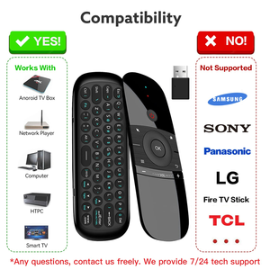 Awireless-mando a distancia 2,4G, teclado inalámbrico de TV inteligente, mando a distancia multifuncional para Android TV Box/PC/proyector - Product Image 2