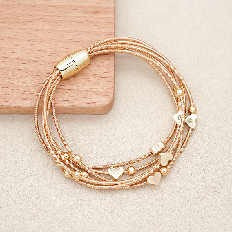 Magnetic buckle multi-wire spring Pandora bracelet