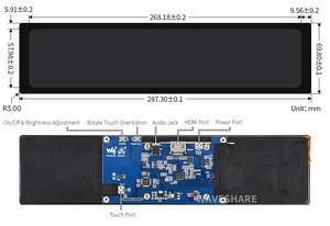 Waveshare 11,9 Zoll kapazitiver Touchscreen LCD, 320 × 1480, HD, IPS, gehärtetes Glas Abdeckung unterstützt Raspberry Pi, Jetson Nano, PC - Product Image 6