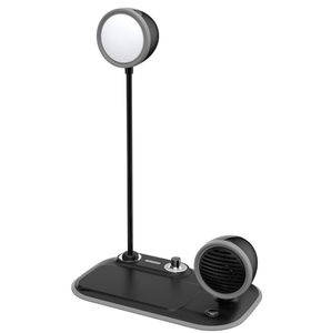 Estación de carga rápida multifuncional 3 en 1 Lámpara de mesa Led Luz de escritorio Cargador inalámbrico - Product Image 1