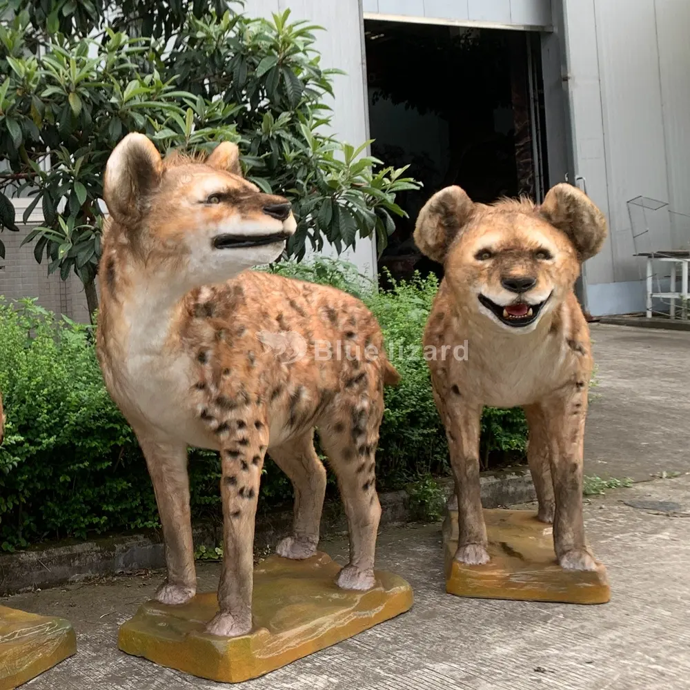 Venta caliente de alta simulación animatronic animal Crocuta crocuta spelaea perro modelo