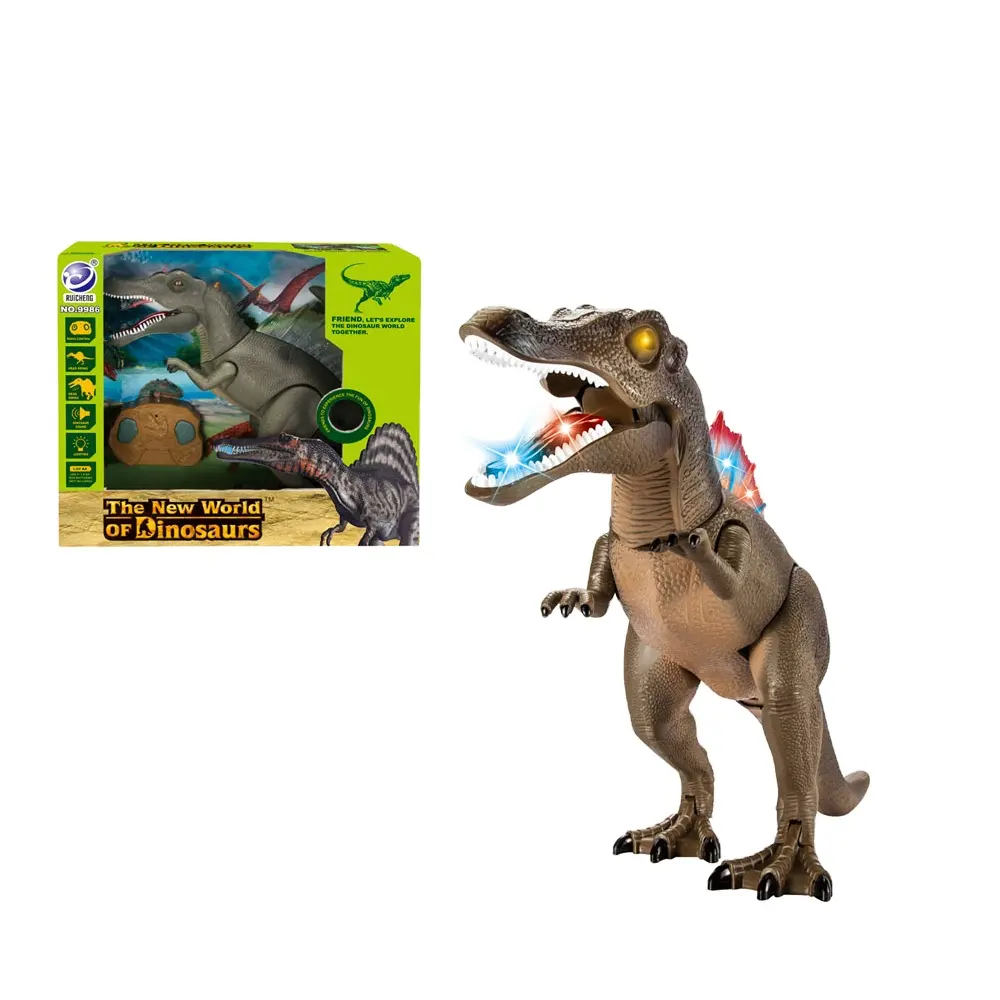 ที่สมจริงย้าย Spinosaurus พลาสติกวิทยุควบคุมของเล่นไดโนเสาร์ที่มีเสียง