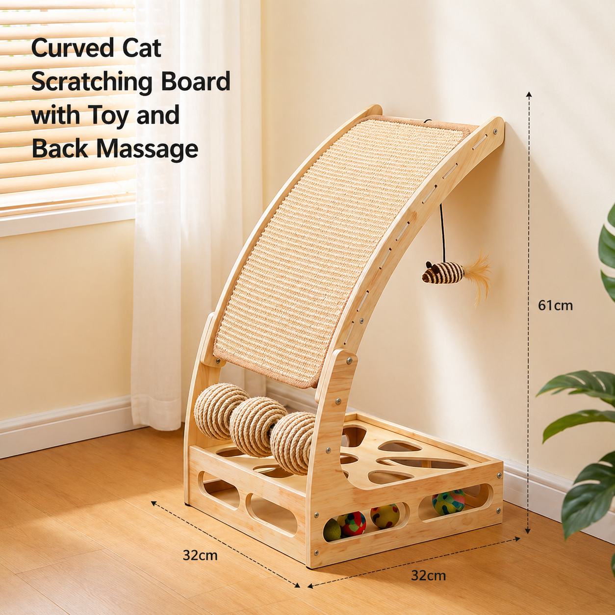 Jouet pour chat en forme de feuille de palmier, planche à gratter pour chat