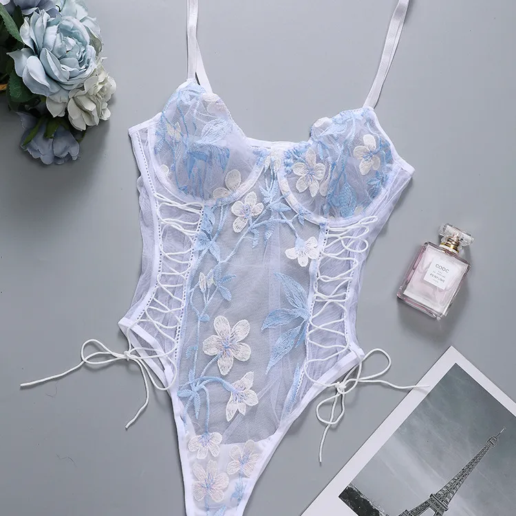 LEVEL 2027 Mesh Transparent Lingerie Dentelle Lingerie Blanche Nouvelle Mode Lingerie Sexy Femmes