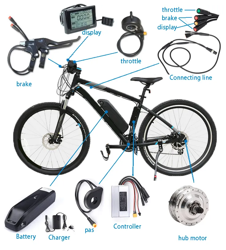 ชุดอุปกรณ์ Ebike Fat Bafang 750W ชุดแปลงมอเตอร์จักรยานไฟฟ้าแบตเตอรี่ลิเธียม