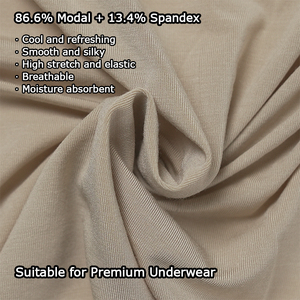 Shanhao cảm ứng mát mẻ siêu dày đặc Jersey dệt kim căng nhẹ Modal spandex vải 100S 150Gsm cho nam giới phụ nữ sang trọng - Product Image 2