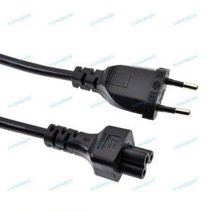 VDE Euro 2-prong CEE7/16 fiş AC adaptörleri dizüstü Notebook için IEC 320 C5 AC güç kablosu - Product Image 1