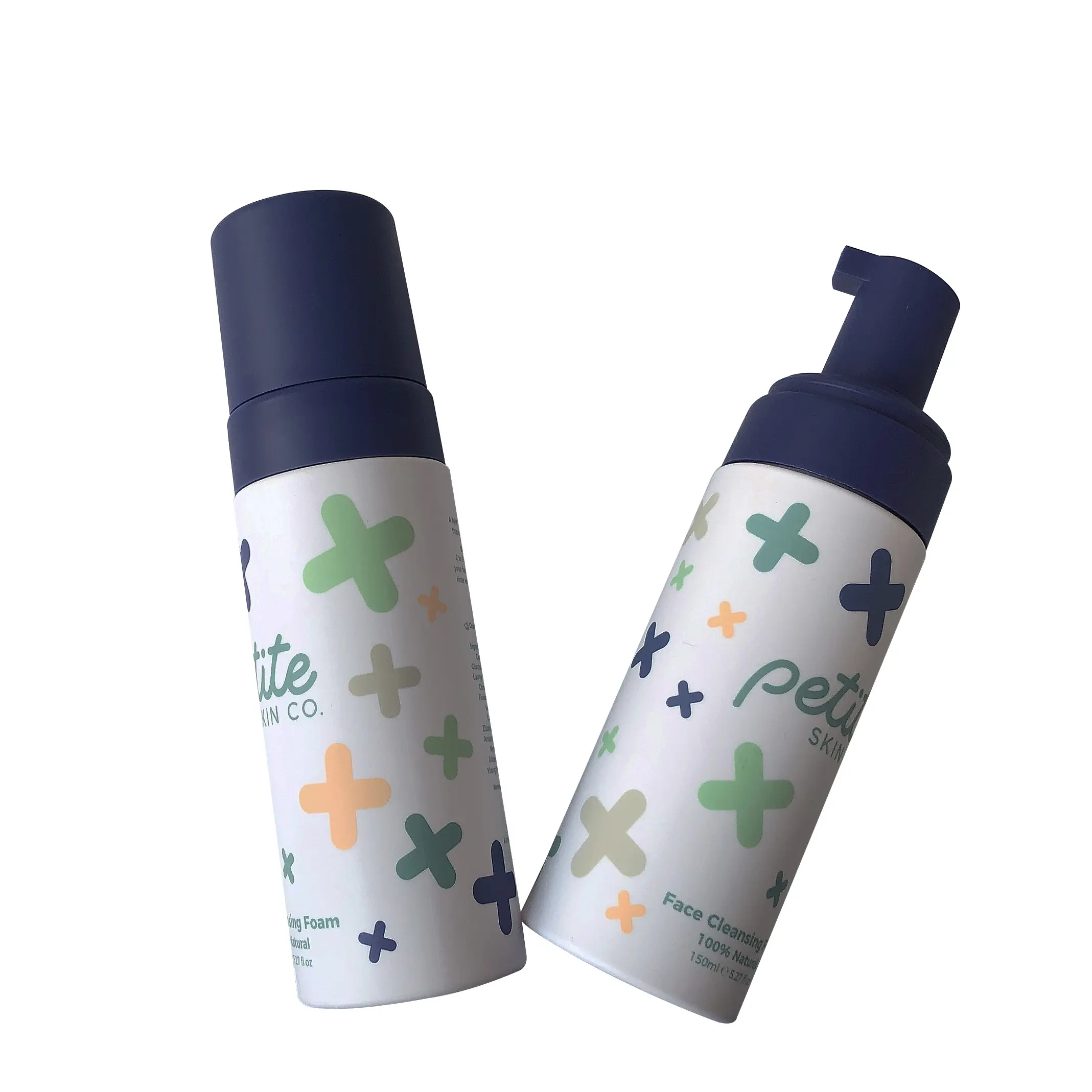 Fabrik 150ml PET Schaum Pump flasche für Gesichts reiniger gefrostet 5 Farben Druck Kunststoff Schaum flasche