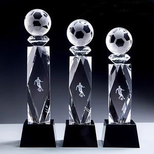 カスタマイズされたロゴのための工場卸売ファンタジースポーツサッカー優勝トロフィーカップ3Dレーザー格安サッカー賞