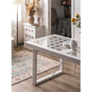 <strong>Multi</strong> <strong>Function</strong> Big Wooden Veneer Rectangle Stylish Glass Top Design Modern Mid century Center Coffee <strong>Table</strong> - Product Image 6