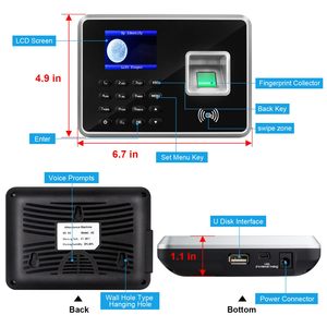 RFID 125K Fingerprint PIN <strong>Code</strong> Easy Operation <strong>Excel</strong> Report Time Attendance Machine for Small Company - Product Image 5