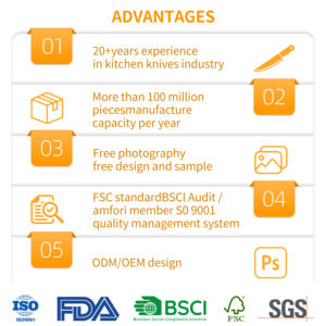 مطبخ فواكه فاخر أعلى 10 الأكثر مبيعا سكين طاه ياباني مصنوع يدويًا 3cr13 مقبض ستانلس ستيل ABS للتقطيع - Product Image 5