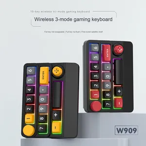 MKESPN W909 tastiera da gioco meccanica Wireless RGB a tre modalità con macro scambiabili a caldo Design accessori per Computer all'ingrosso - Product Image 4