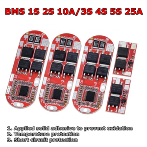 Bms 1S 2S 10a 3S 4S 5S 25a Bms 18650,วงจรป้องกันแบตเตอรี่ลิเธียม Li-Ion Lipo โมดูล Pcb Pcm 18650 Lipo Bms ชาร์จ - Product Image 6