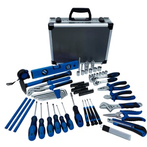 Caja de herramientas de aluminio personalizada de buena calidad con 110 piezas de juego de herramientas de mano, kit de herramientas - Product Image 1