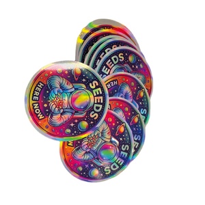 定制防水模切圆形小标签乙烯基光泽包装贴纸印刷标志标签 - Product Image 1