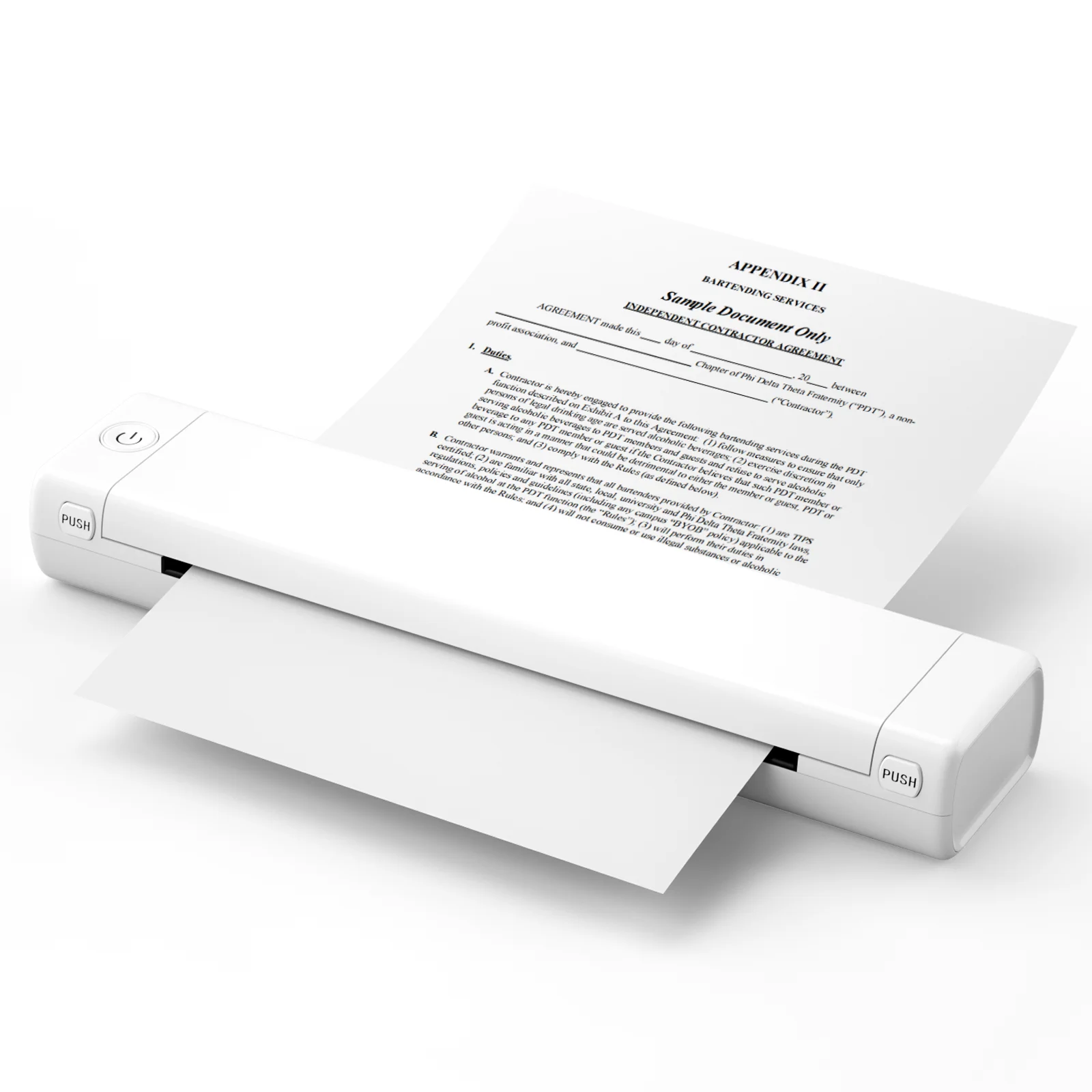 Letter Printer 216mm-White with 5 Paper