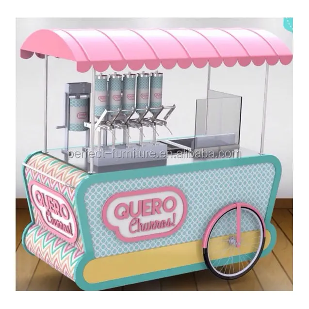 Kiosque à thé à bulles personnalisé, Bar à bonbons, Churros, chariot à barbe à papa