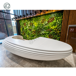 高品质设计师接待柜台特殊形状接待处办公室接待桌 - Product Image 3