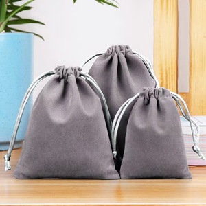 8x10cm Custom Jewellery Bag Jewelry <strong>Pouch</strong> with logo 19 Color Dust Bags Soft Velvet Gift Packaging Drawstring <strong>Pouch</strong> Storage Bag