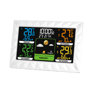 Estación Meteorológica de 433MHZ con tres sensores y función de control de radio y temperatura y humedad interior y exterior - Product Image 5