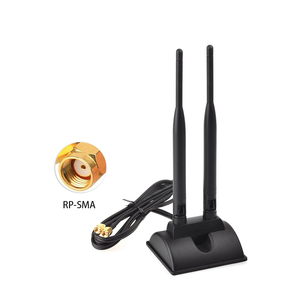 2.4GHz 5GHzデュアルバンドアンテナデュアルWiFiアンテナ<span class=keywords><strong>RP</strong></span>-<span class=keywords><strong>SMA</strong></span>オスコネクタ磁気ベースPCI-E WiFiネットワークカード<span class=keywords><strong>USB</strong></span> WiFi