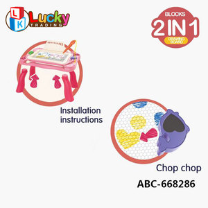 Luckytoys <strong>New</strong> <strong>Write</strong> Board and Track Blocks Toys 2 in 1 Table for Child - Product Image 3
