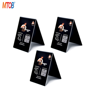 สื่อสังคมแบบไร้การสัมผัส 13.56mhz PVC ที่กําหนดเอง NFC รหัส QR ยืนแสดง NFC Google รีวิวขาตั้ง QR - Product Image 6