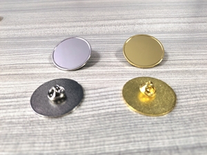 Biểu Tượng Tùy Chỉnh Kim Loại Thăng Hoa Vàng Bạc Vòng Trống Đồng Bằng Ve Áo Pins - Product Image 2