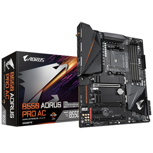 Placa base usada GIGABYTE B550 AORUS PRO AC con zócalo AM4 4 zócalos DIMM DDR4 compatible con procesadores AMD Ryzen de tercera generación - Product Image 1