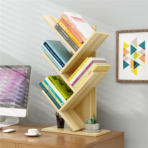 Basit ağaç masaüstü kitaplık organize çocuk kitapları masa depolama rafları ofis öğrenciler modern stil özel - Product Image 4