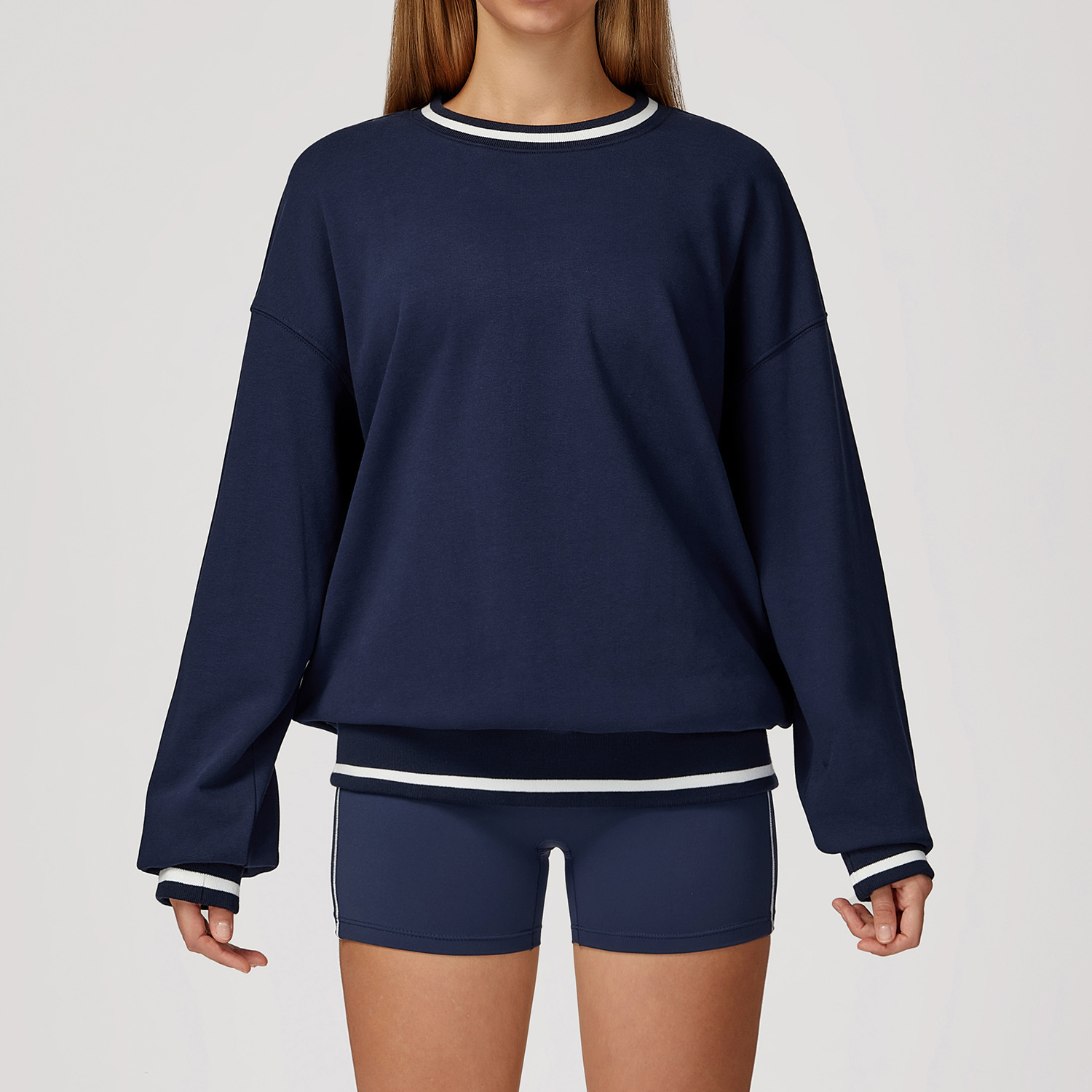 Navy Sweatshirt+shorts