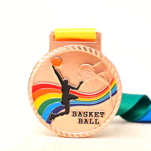 Madalya üreticisi özel logo kazınmış metal altın gümüş bakır kaplama yarışması ödülü spor basketbol madalyası - Product Image 4