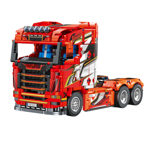 Jie yıldız JJ9070 MOC teknik uzaktan kumanda ağır kamyon tuğla montaj modeli oyuncaklar çocuklar için hediye yapı taşları setleri - Product Image 1
