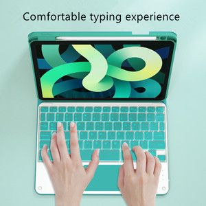 Funda con diseño funcional para teclado de iPad, carcasa con ranura para bolígrafo, Pro 11, Air4, 10, 9