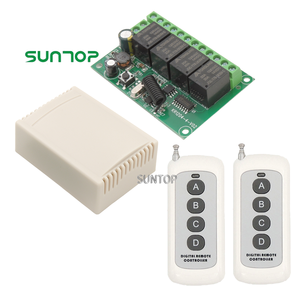 <strong>Remote</strong> Control Switch DC 12V 4CH relay Receiver Module 4 channel RF <strong>Remote</strong> 433 Mhz Transmitter - Product Image 1