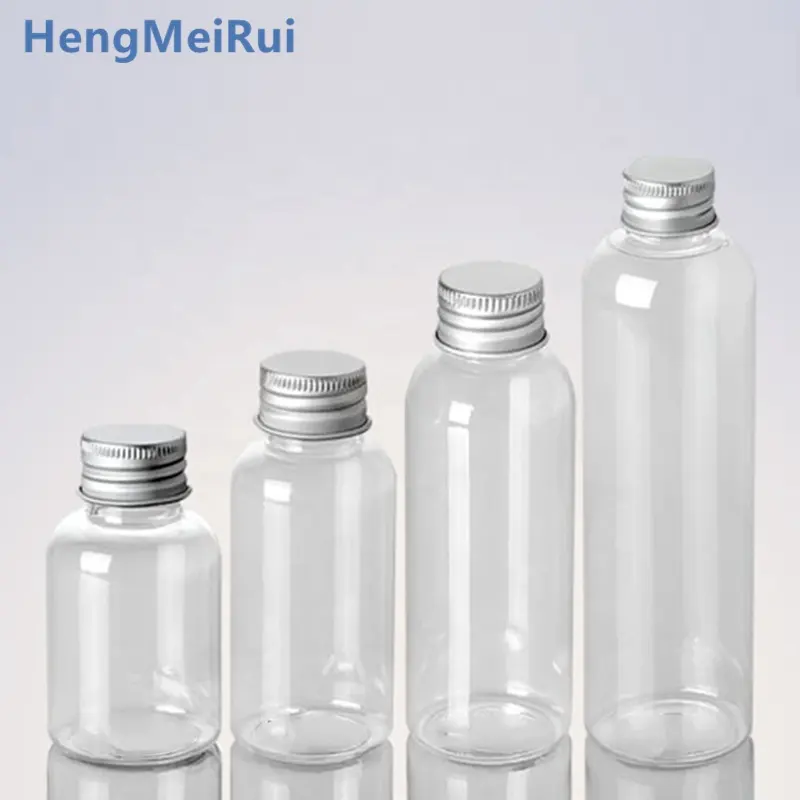 Best selling screw aluminum cap 50ML 75ML 100ML 250ML pet plastic bottle