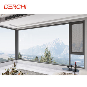 Derchi tiêu chuẩn Mỹ nfrc thiết kế hiện đại biệt thự nhà cửa sổ nhà bão bằng chứng nhôm nghiêng và biến cửa sổ - Product Image 4