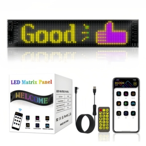 Pantalla LED a todo Color, pantalla publicitaria para ventana trasera de coche, aplicación Bluetooth, Control de mercado nocturno, pantalla LED suave adecuada para interiores - Product Image 1