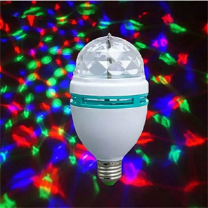 Yeni LED 360 rotasyon RGB kristal sihirli küre ışık ampul 3w 5W 7W 10W E27 B22 taban renkli sahne ışıkları Led disko ışığı ampul - Product Image 4