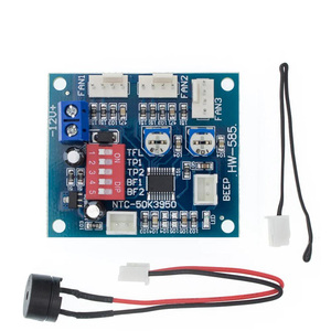 DC 12V 5A PWM PC CPUファン温度制御速度コントローラボードスピードコントローラ温度プローブノズル - Product Image 1