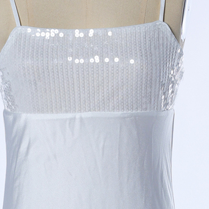 Özel spagetti kayışı dantelli payetli saten zarif abiye moda balo elbisesi katı kadın elbiseleri - Product Image 3