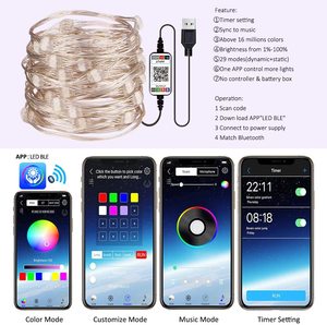 Christmas Tree Decoration LED <strong>Lights</strong> Smart Personalized Full Color <strong>String</strong> <strong>Lights</strong> Music Sync App <strong>Remote</strong> Control <strong>Lights</strong> - Product Image 6