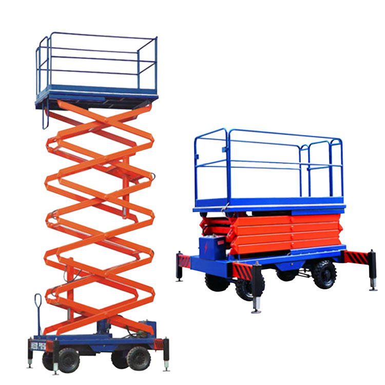 Hydraulic scissor lift table Portable 500kg hydraulic cart lift table trolley